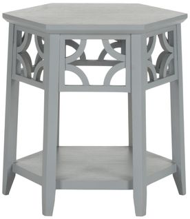 Table D'appoint Manilla Bleu Gris Bois Bayur 46 X 46 X 46 Cm