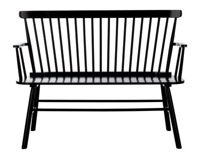 Banc Addison Noir Bois D'hevea 122 X 57 X 91 Cm