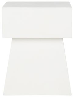 Table D'appoint Pour L'exterieur Zen Ivoire Beton 35 X 35 X 46 Cm