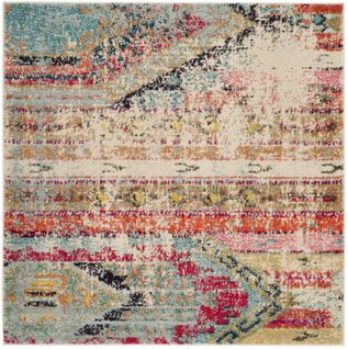 Tapis Monaco 152 X 152 Cm Bohème Chic Livia Multicolore