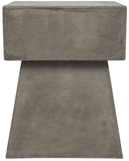 Table En Ciment Lorrayne Gris Beton 89 X 89 X 46 Cm
