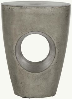 Table En Ciment Willodean Gris Beton 36 X 36 X 45 Cm