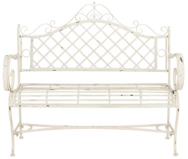 Banc Abner Blanc Le Fer 50 X 100 X 100 Cm