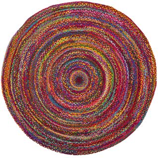 Tapis Braided 152 X 152 Cm Boheme Greer Rouge / Multi