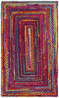 Tapis Braided 91 X 152 Cm Boheme Greer Rouge / Multi