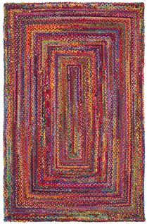 Tapis Braided 122 X 183 Cm Boheme Greer Rouge / Multi