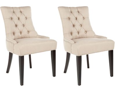 Chaises De Salle à Manger Saundra Lot De 2 Neutre Bois De Bouleau