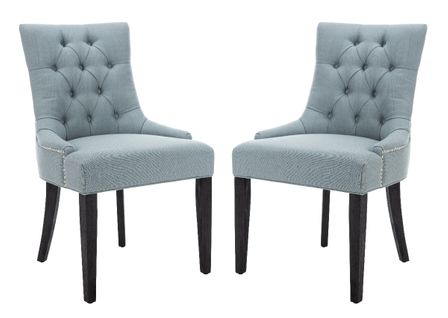 Chaises De Salle à Manger Saundra Lot De 2 Bleu Bois De Bouleau