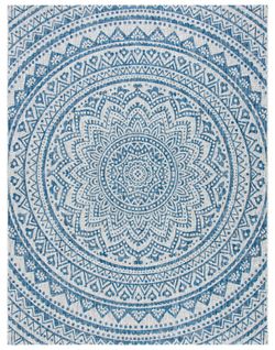 Tapis Cour 235 X 330 Cm Contemporain Kalene Bleu
