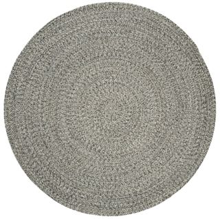 Tapis Braided 152 X 152 Cm Pays Rustique Ferme Hesper Ivoire / Gris