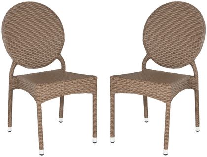 Chaises D'appoint Erlene Lot De 2 Neutre Osier En Polyethylene