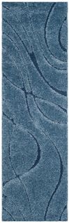 Tapis Floride Shag 69 X 274 Cm Shag Naples Bleu / Bleu