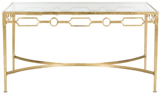 Tables Basses Kathern Doré Fer/verre 104 X 61 X 55 Cm