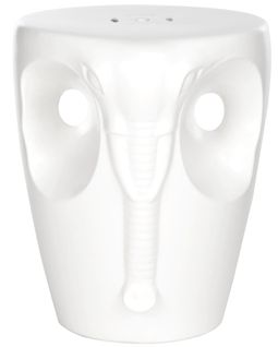 Tabouret De Jardin Nelie Blanc Ceramique 38 X 38 X 47 Cm