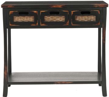 Consoles Laverna Noir Bois De Pin 86 X 36 X 76 Cm