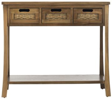Table Console Laverna Neutre Bois D'orme 86 X 36 X 76 Cm