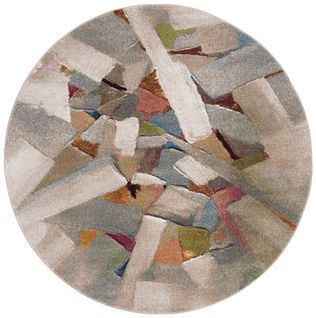Tapis Porcello 201 X 201 Cm Abstrait Moderne Cassian Gris / Multicolore