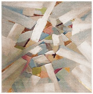 Tapis Porcello 201 X 201 Cm Abstrait Moderne Caspian Gris / Multicolore