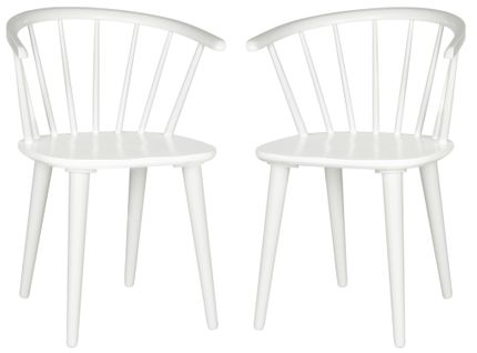 Chaises De Salle à Manger Wava Lot De 2 Blanc Bois D'hevea