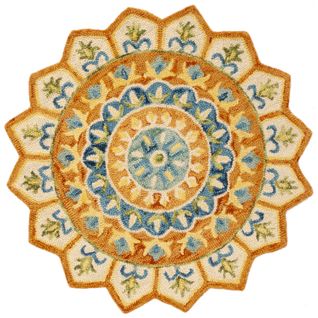 Tapis Novelty 122 X 122 Cm Bohemien Laken Rouille / Ivoire