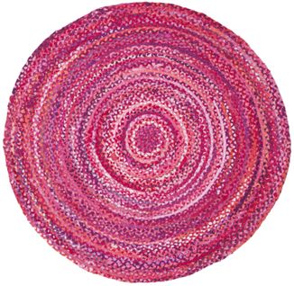 Tapis Braided 122 X 122 Cm Chalet De Campagne Priya Rose