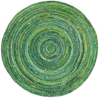 Tapis Braided 183 X 183 Cm Chalet De Campagne Quinley Vert