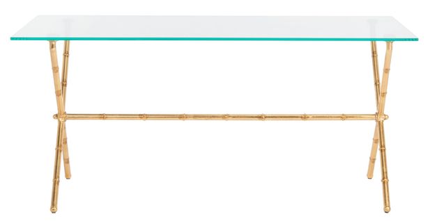 Table Basse Felicie Doré Le Fer 95 X 53 X 43 Cm