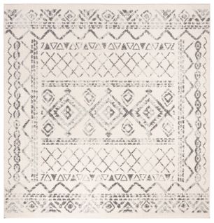 Tapis Tulum 201 X 201 Cm Bohémien Jennifer Ivoire / Gris