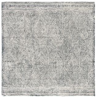 Tapis Abstrait 183 X 183 Cm Bohemien Alaska Gris Charbon