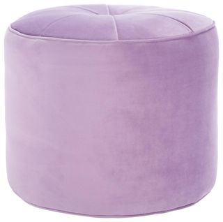 Pouf Lorine Rouge Contreplaque 51 X 51 X 46 Cm