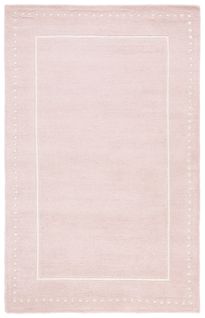 Tapis Bella 61 X 91 Cm Bordure En Pointilles Galilea Rose Pâle / Ivoire