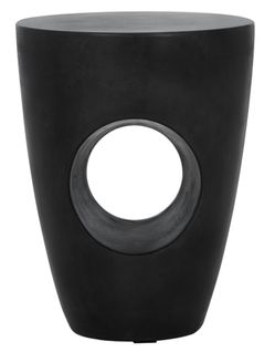 Table D'appoint Pour L'exterieur Aishi Noir Beton 36 X 36 X 45 Cm