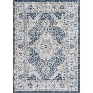 Tapis Vintage Oriental Bleu/gris/jaune 160x220