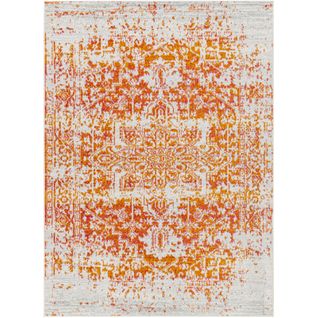 Tapis Vintage Oriental Orange/blanc 200x275 Cm Juliette