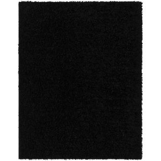 Tapis Shaggy Uni Noir 200x275 Cm Soso