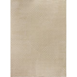 Tapis Intérieur/extérieur à Effet 3d Et Relief Beige 200x275 Cm Koana