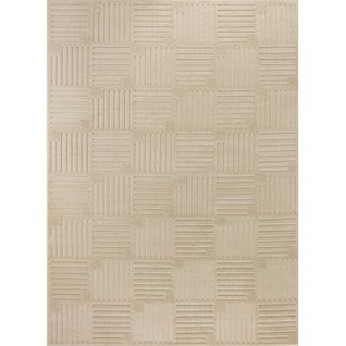 Tapis Intérieur/extérieur à Effet 3d Et Relief Beige 160x220 Cm Midori