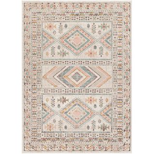Tapis Scandinave Bohème Multicolore/rose 140x200 Cm Evelyn