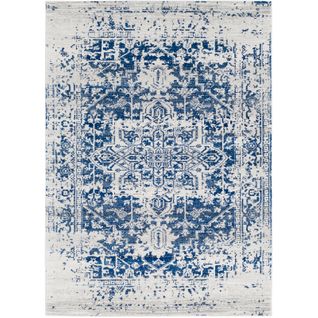 Tapis Vintage Oriental Bleu/blanc 140x200 Cm Juliette