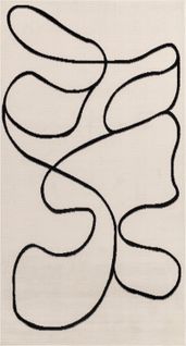 Tapis Scandinave Bohème Blanc/noir 80x150 Cm Lylou