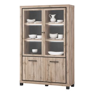 Vitrine Avec Éclairage 2+2 Portes Elégance