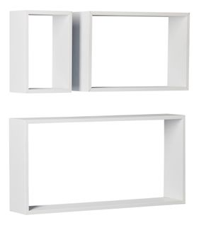 Etagère rectangle set de 3 MELIE Blanc