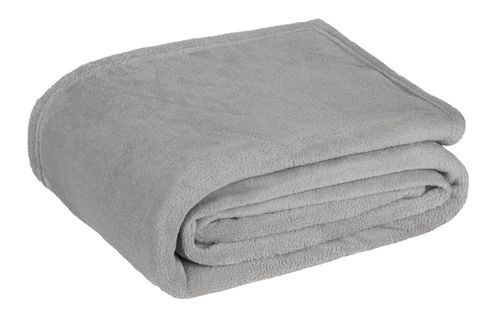 Plaid 220x240 cm TENDRESSE Gris