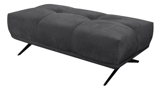 Pouf GIOVANNI tissu anthracite