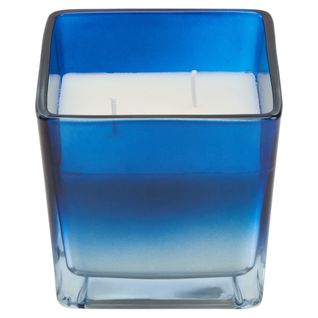 Bougie carré H. 10 cm VOLGA Bleu foncé