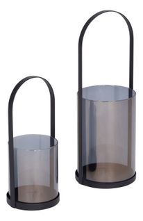 Lot lanternes H. 35 cm VACILA Noir