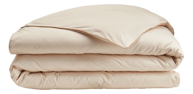 Housse de couette 140x200 cm DREAMEA PERCALE BEIGE