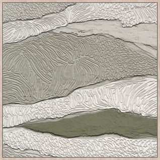 Toile abstrait 96x96 cm Gaia Vert