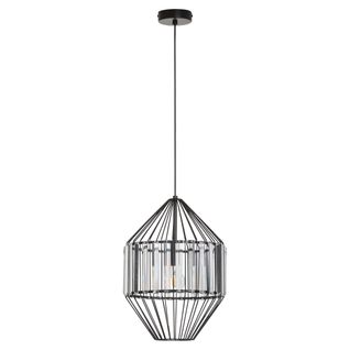 Suspension D. 29,5 cm AGATHE Noire et transparente