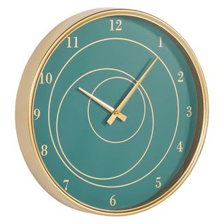 Horloge Ø 40 cm ADDA doré et vert